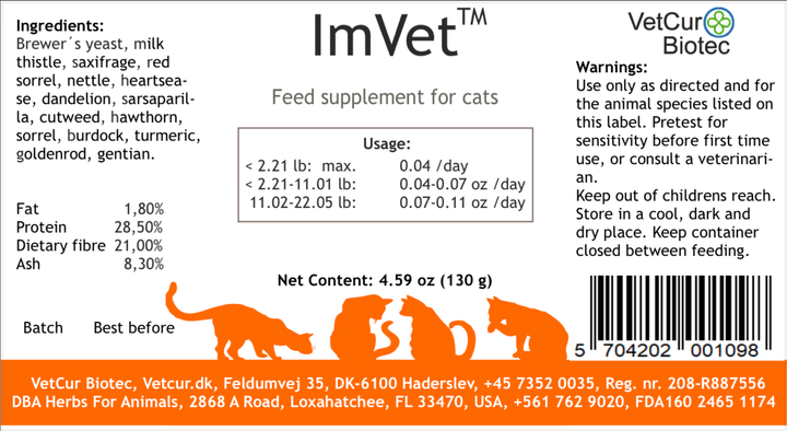 VetCur ImVet Cat - Herbs for Animals