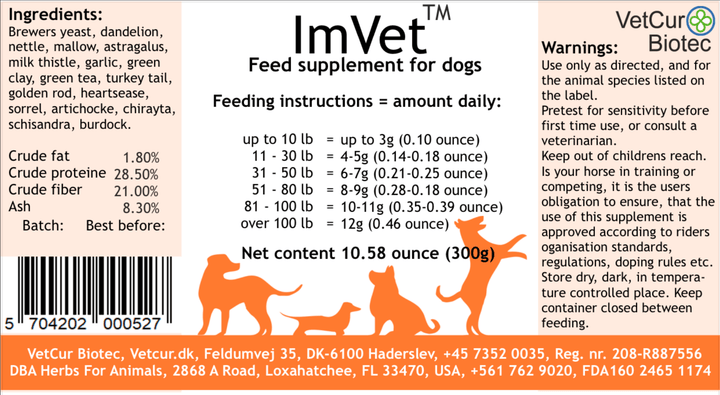 VetCur ImVet Dog - Herbs for Animals