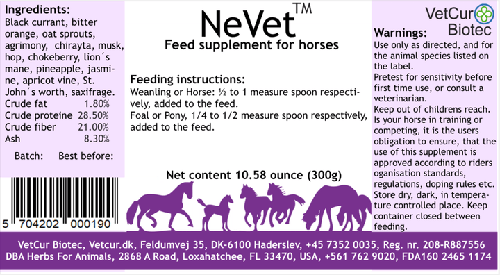 VetCur NeVet Horse - Herbs for Animals