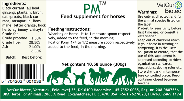 VetCur PM Horse - Herbs for Animals