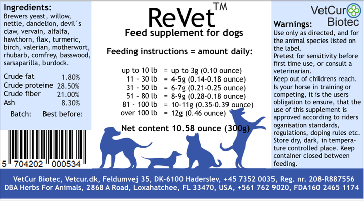 VetCur ReVet Dog - Herbs for Animals