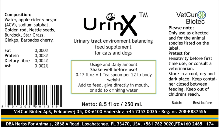 VetCur UrinX Dog & Cat - Herbs for Animals