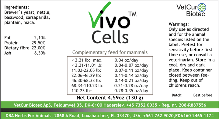 VetCur Vivo Cells - Herbs for Animals