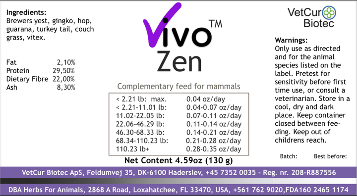 VetCur Vivo Zen - Herbs for Animals